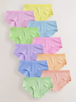Multi Pastel Hipster Briefs 10 Pack (2-16yrs)