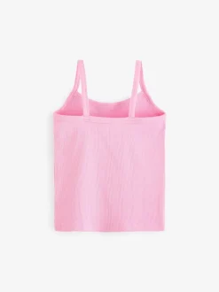 Multi Pastel Rib Cami Vest 5 Pack (2-16yrs)