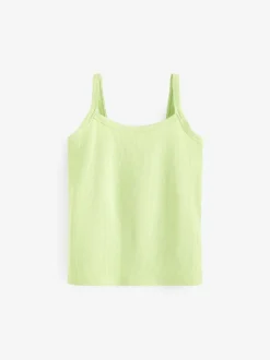 Multi Pastel Rib Cami Vest 5 Pack (2-16yrs)