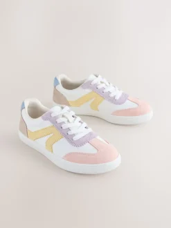 Multi Pastel Standard Fit (F) Retro Trainers