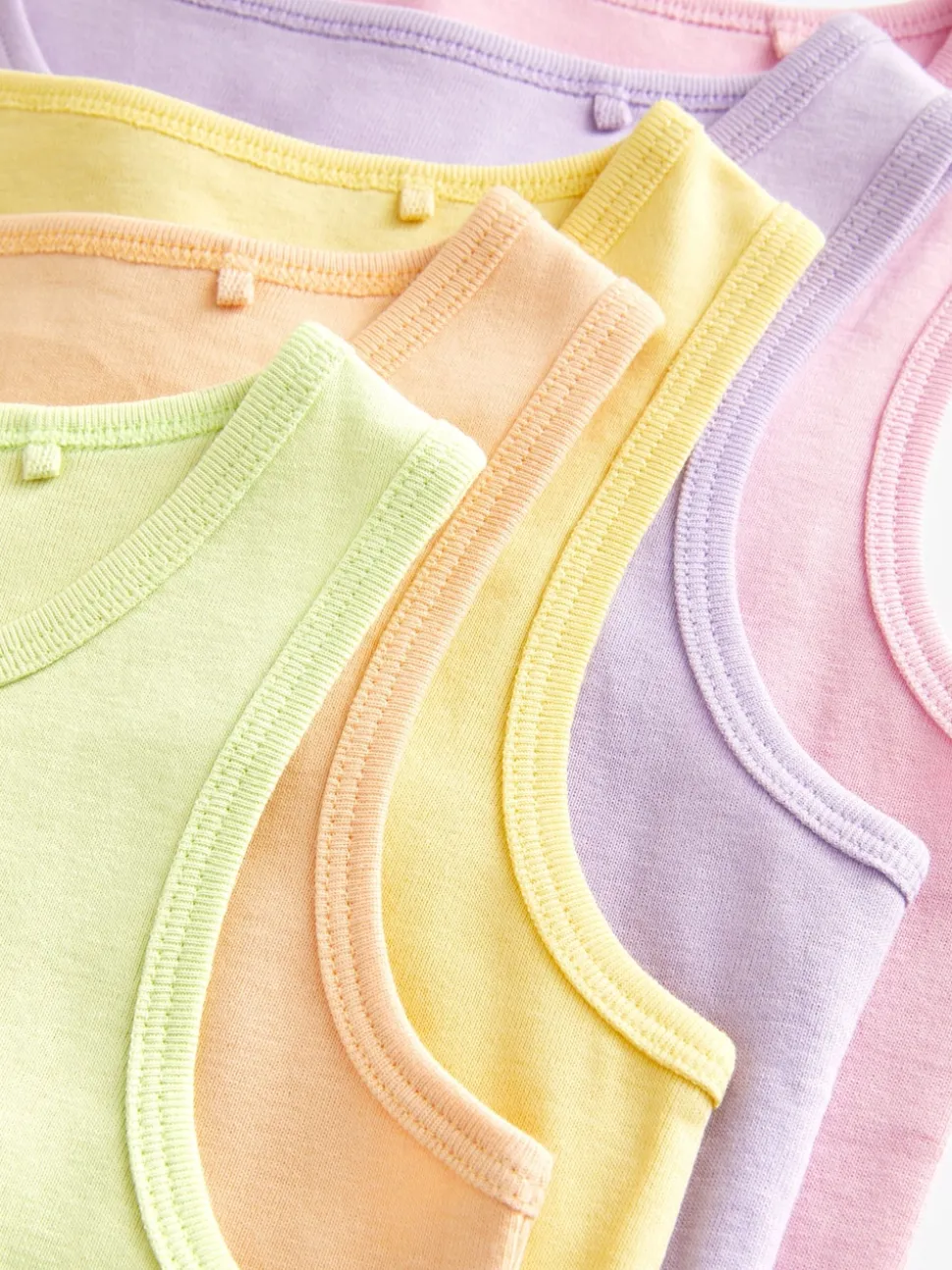 Multi Pastel Vests 5 Pack (1.5-16yrs)