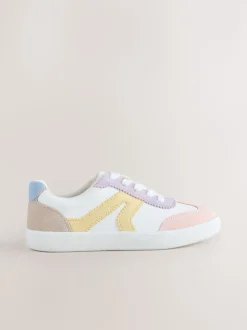 Multi Pastel Wide Fit (G) Retro Trainers