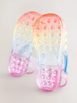 Multi Rainbow Jelly Sandals