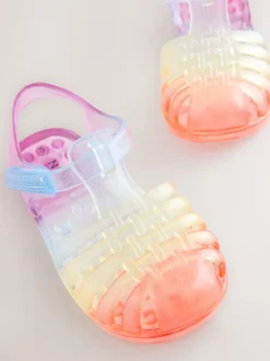 Multi Rainbow Jelly Sandals