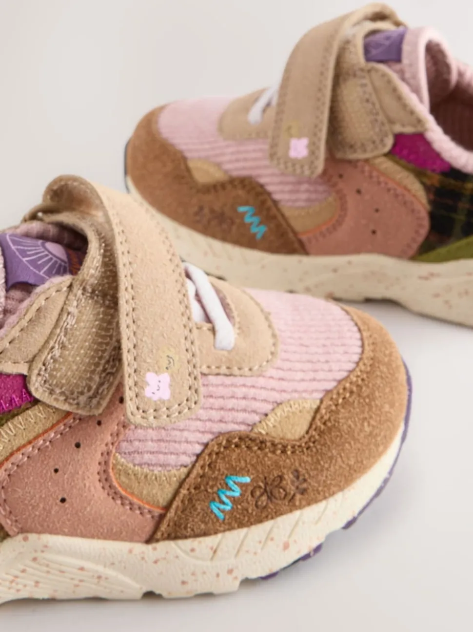 Multi Wide Fit (G) Elastic Lace Touch Fasten Trainers