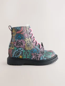Multi Wide Fit (G) Lace-Up Ankle Boots
