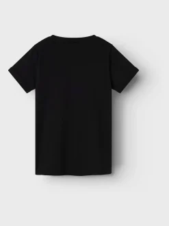 Name It Black Black Wednesday Addams logo T Shirt