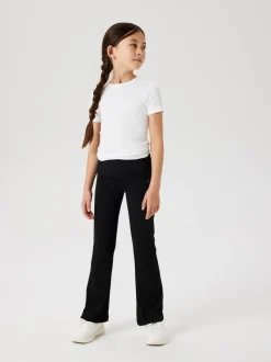 Name It Black Fold Over Flared Jersey Jeans