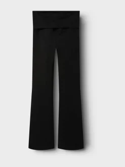 Name It Black Fold Over Flared Jersey Jeans