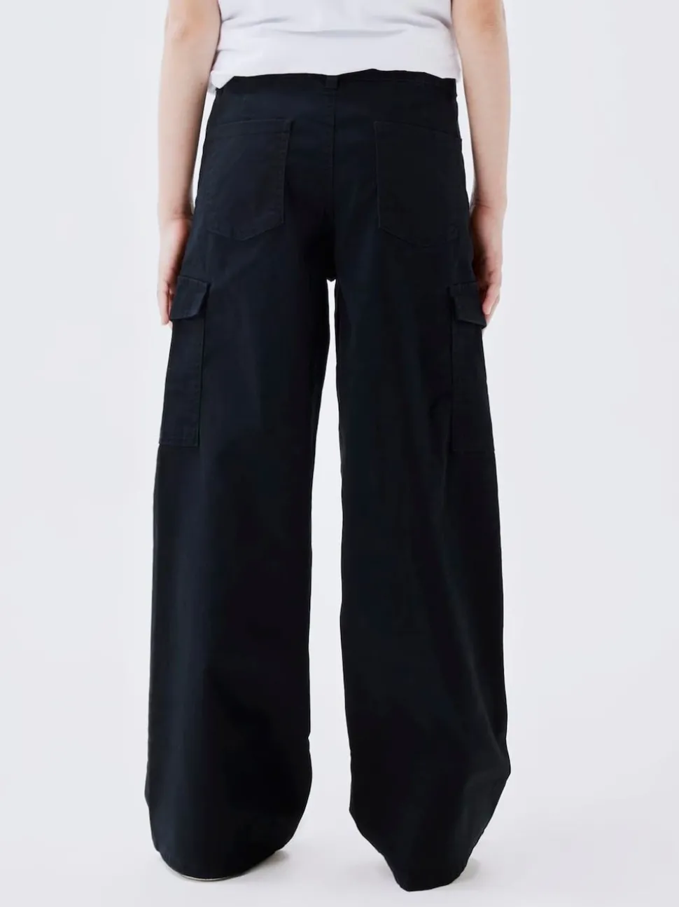 Name It Black Wide Leg Cargo Trousers