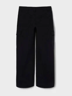 Name It Black Wide Leg Cargo Trousers