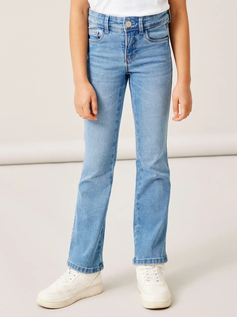 Name It Blue Girls Flare Jeans With Adjustable Waist