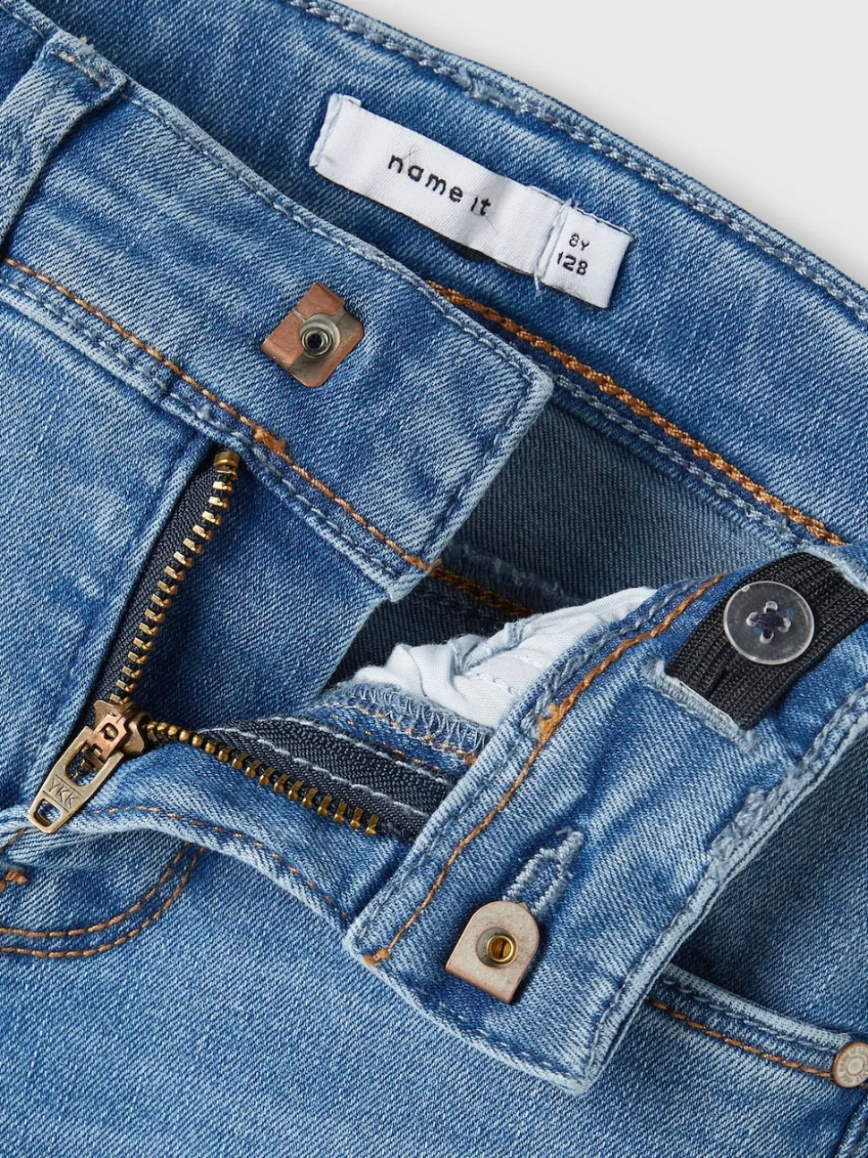 Name It Blue Girls Flare Jeans With Adjustable Waist