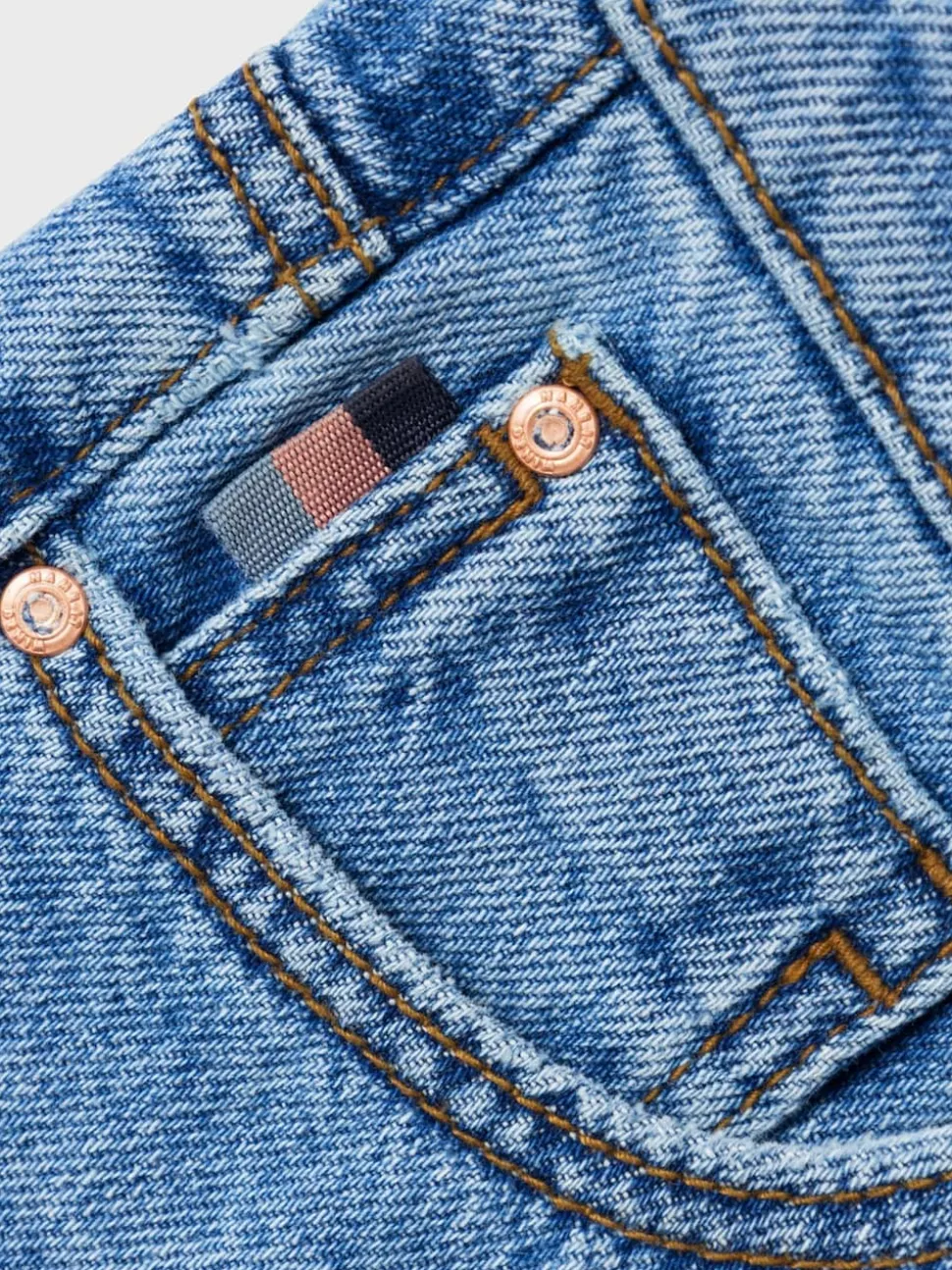 Name It Blue High Waist Straight Leg Jeans