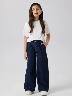 Name It Blue Pleated Wide Leg Jeans