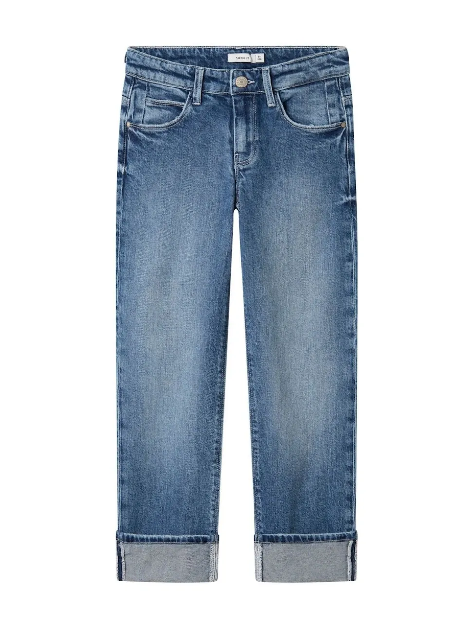 Name It Blue Straight Leg Fold Up Jeans
