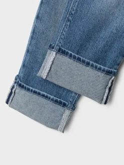 Name It Blue Straight Leg Fold Up Jeans