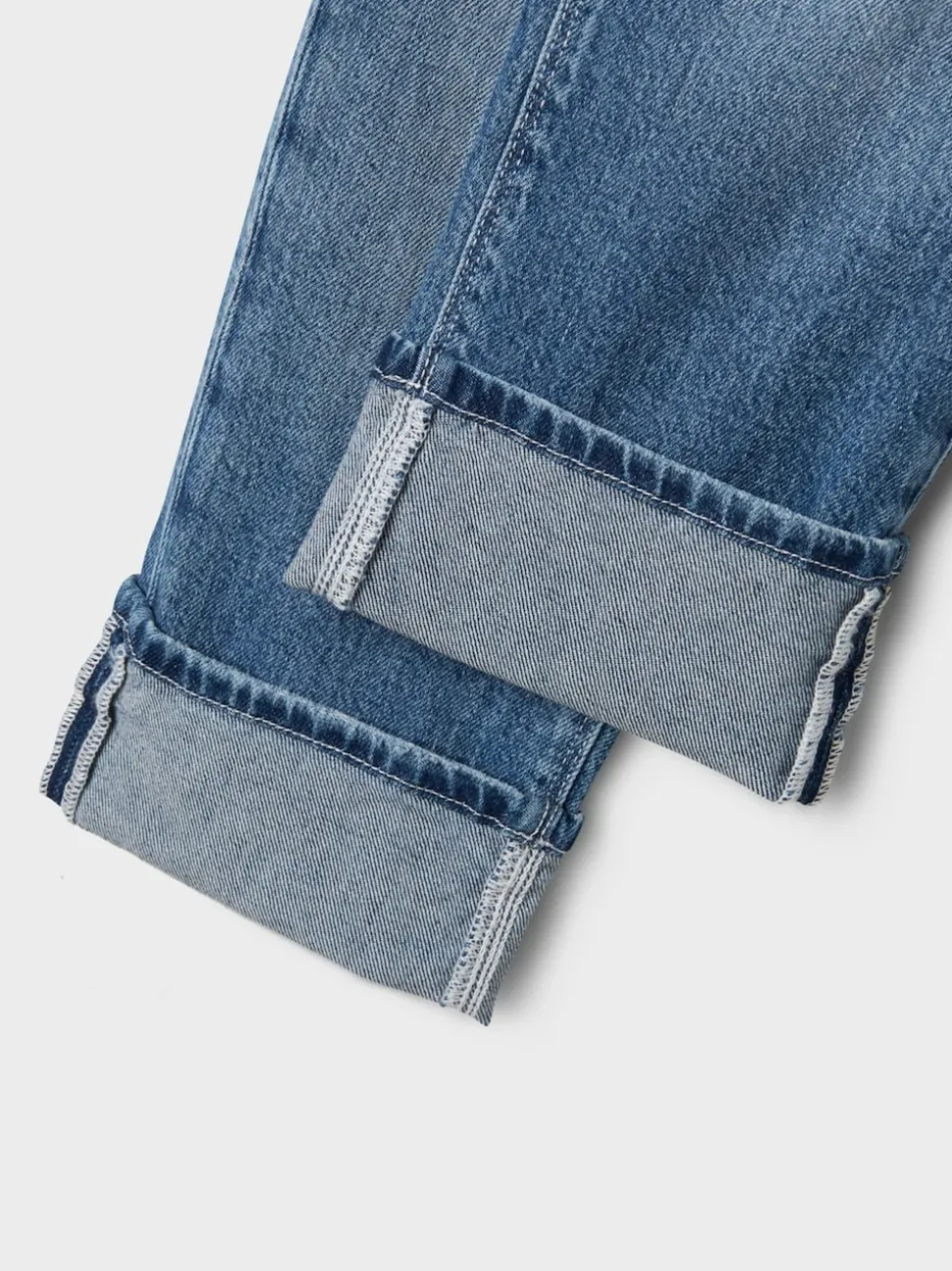 Name It Blue Straight Leg Fold Up Jeans