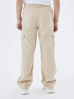Name It Cream Elasticated Waist Cargo Trousers