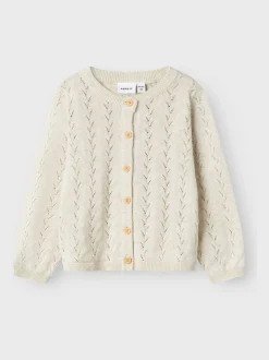 Name It Cream Pointelle Knit Cardigan