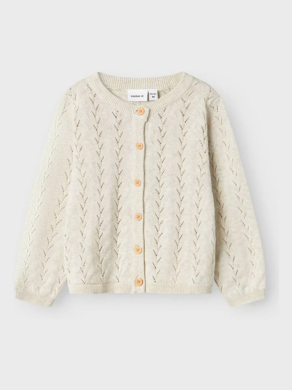 Name It Cream Pointelle Knit Cardigan