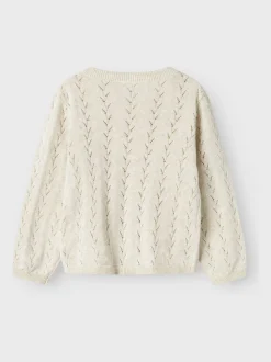 Name It Cream Pointelle Knit Cardigan