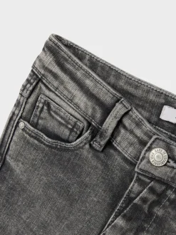 Name It Dark Grey Girls Flare Jeans With Adjustable Waist