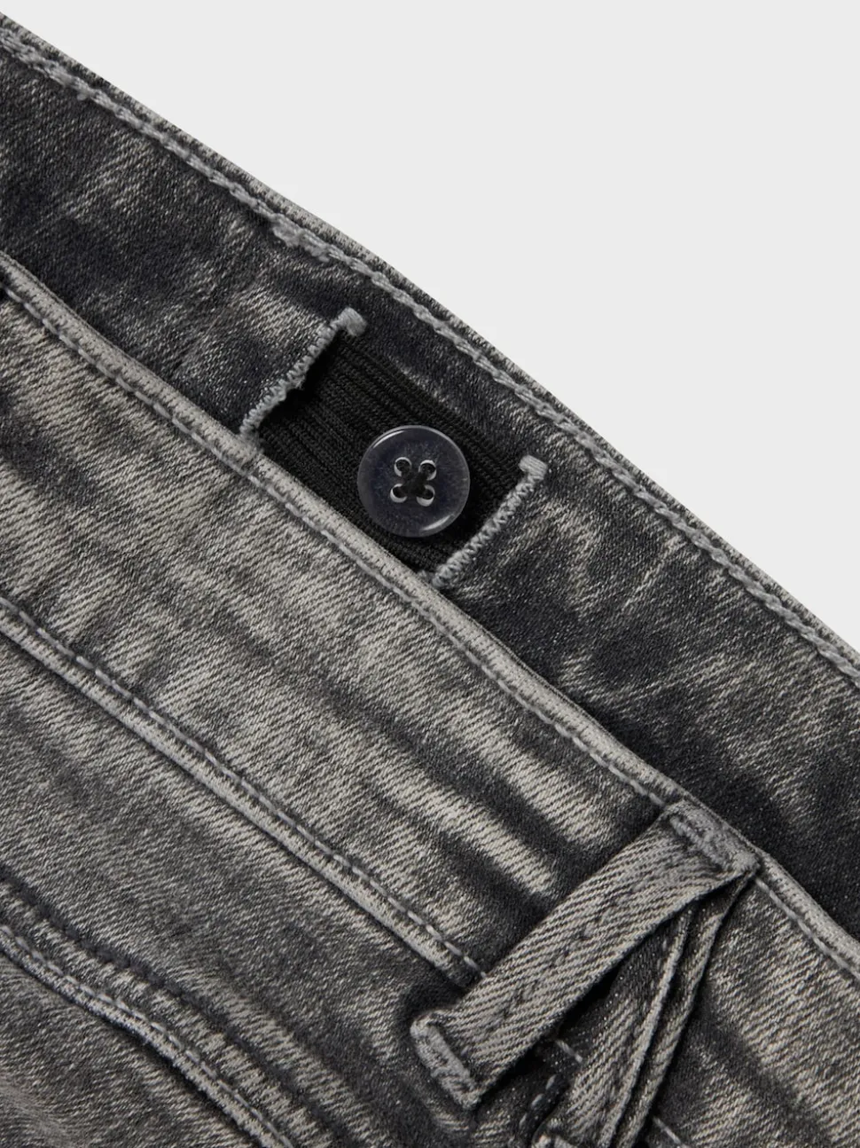 Name It Dark Grey Girls Flare Jeans With Adjustable Waist
