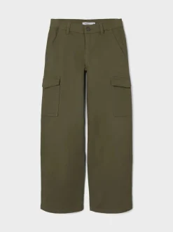 Name It Green Wide Leg Cargo Trousers