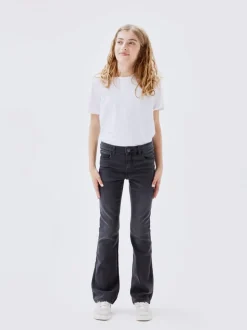 Name It Grey Girls Flare Jeans With Adjustable Waist