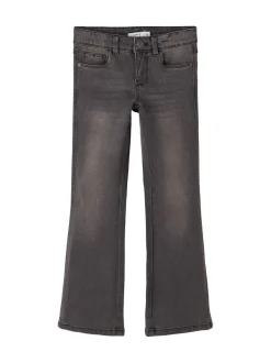 Name It Grey Girls Flare Jeans With Adjustable Waist