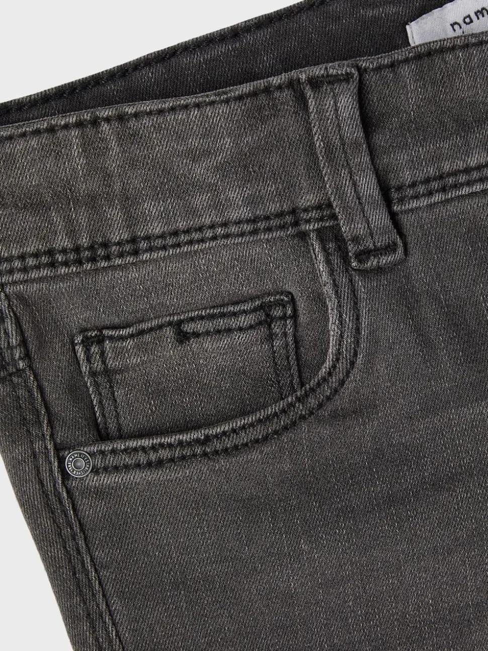 Name It Grey Girls Flare Jeans With Adjustable Waist
