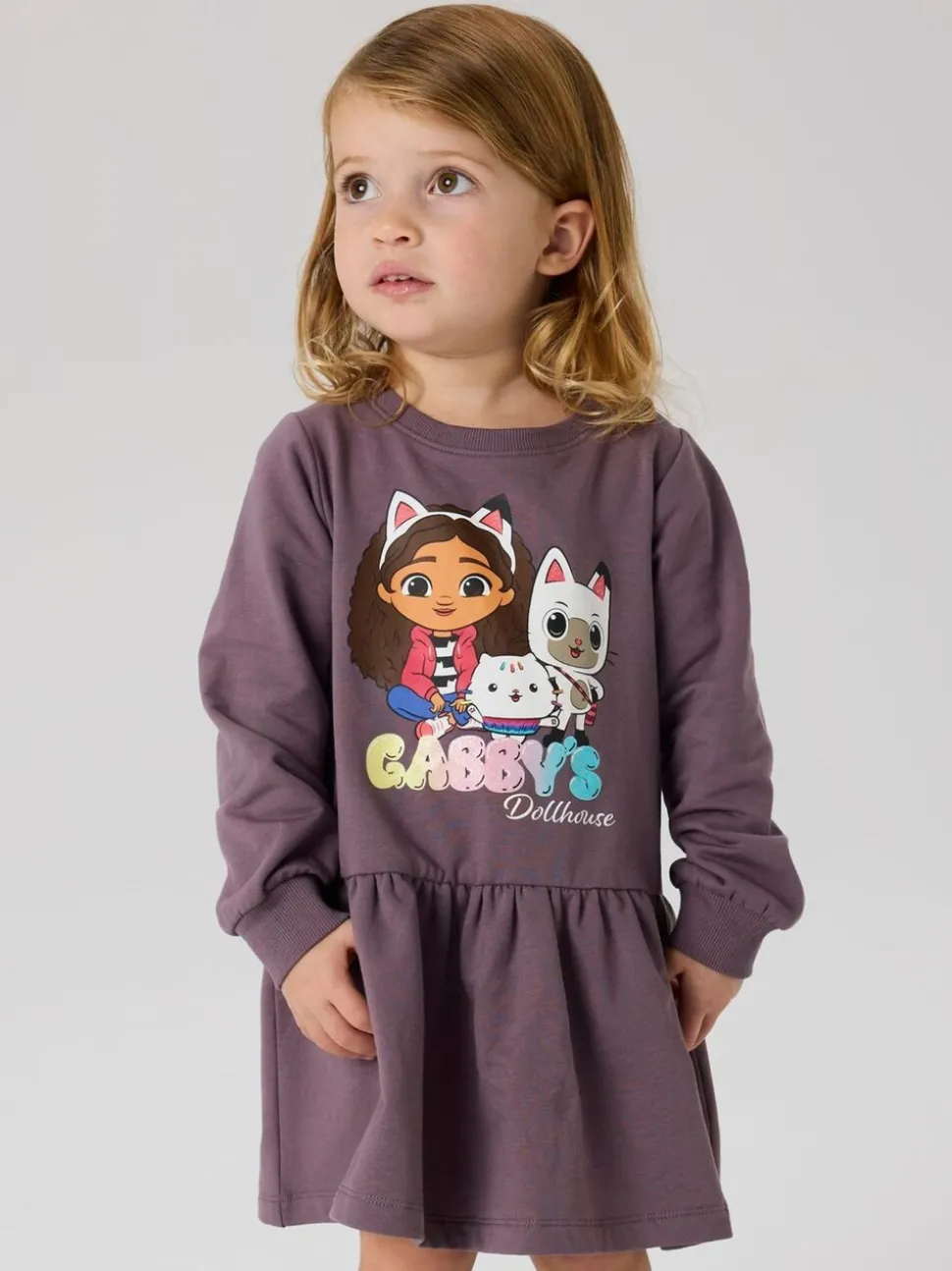 Name It Purple Gabby's Dollhouse Sweatshirt Dress