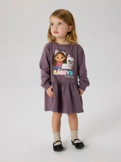 Name It Purple Gabby's Dollhouse Sweatshirt Dress