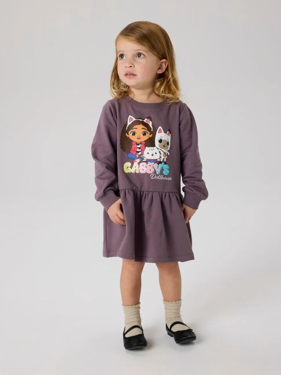 Name It Purple Gabby's Dollhouse Sweatshirt Dress