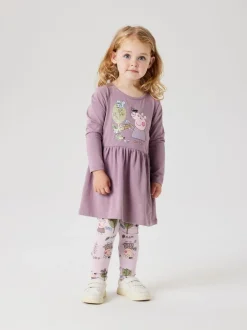 Name It Purple Peppa Pig Printed Jersey Dress