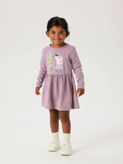 Name It Purple Peppa Pig Printed Jersey Dress