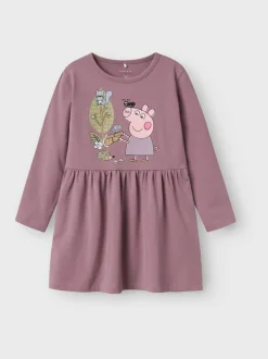 Name It Purple Peppa Pig Printed Jersey Dress