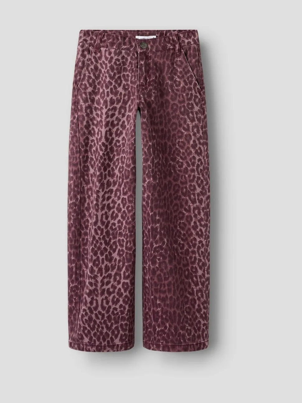 Name It Purple Wide Leg Leopard Jeans