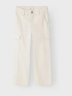 Name It White Wide Leg Cargo Trousers