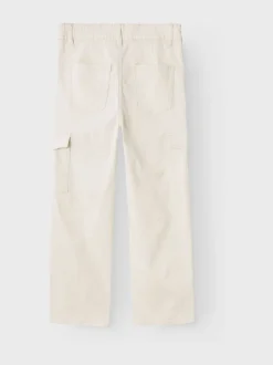 Name It White Wide Leg Cargo Trousers