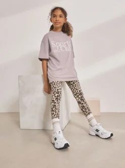 Natural Animal Print Leggings (3-16yrs)