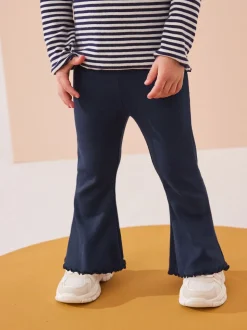 Navy Rib Flare Leggings (3mths-7yrs)