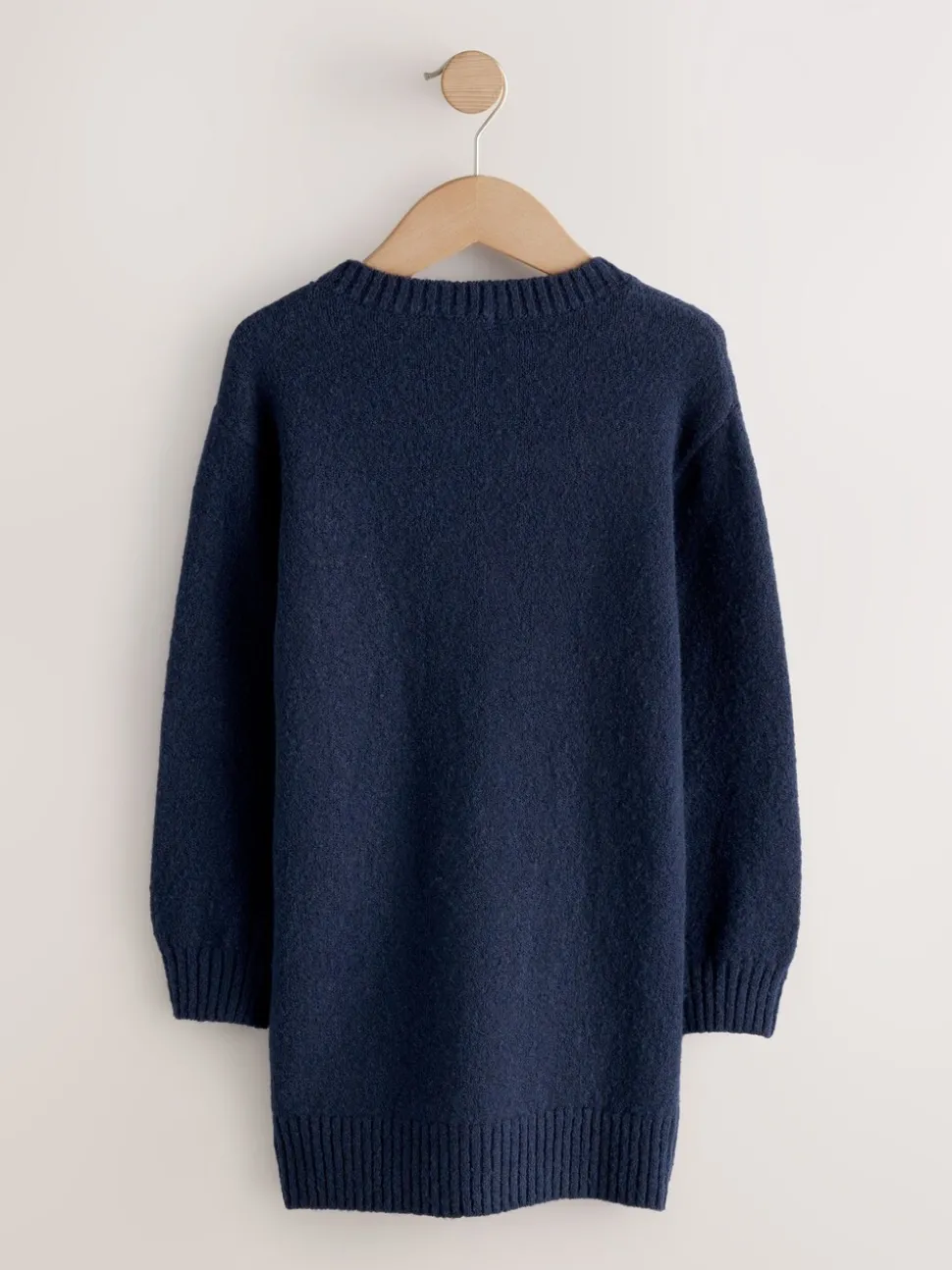 Navy Bow Embellished Knit Jumper Dress (3-16yrs)