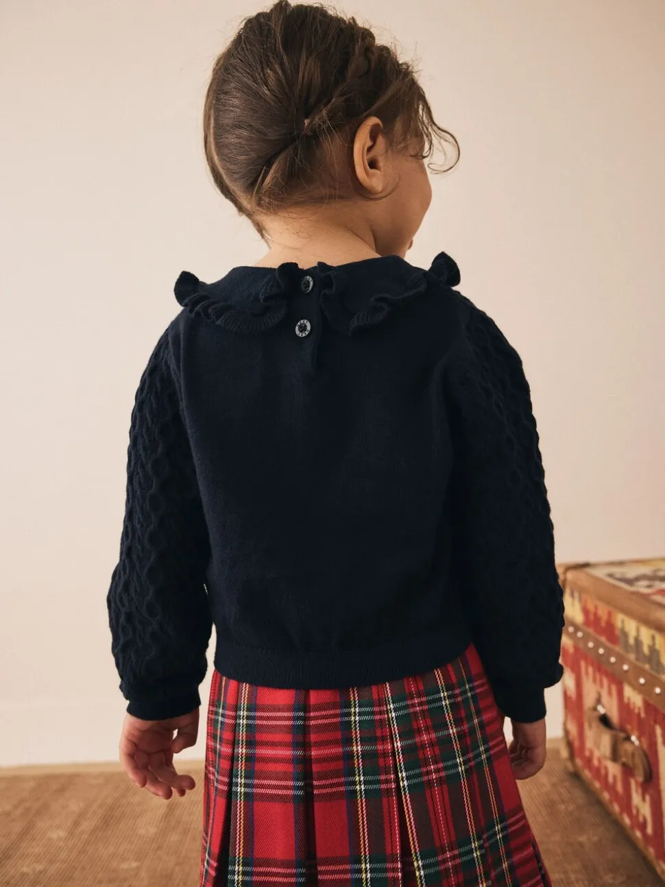 Navy Cotton Cashmere Blend Jumper (3mths-7yrs)