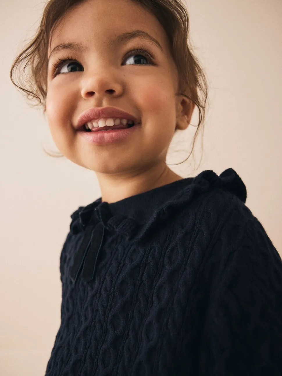 Navy Cotton Cashmere Blend Jumper (3mths-7yrs)