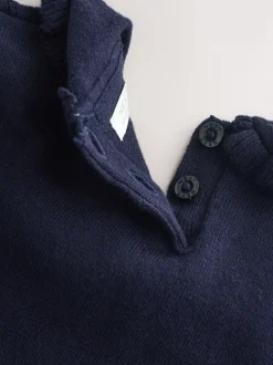 Navy Cotton Cashmere Blend Jumper (3mths-7yrs)