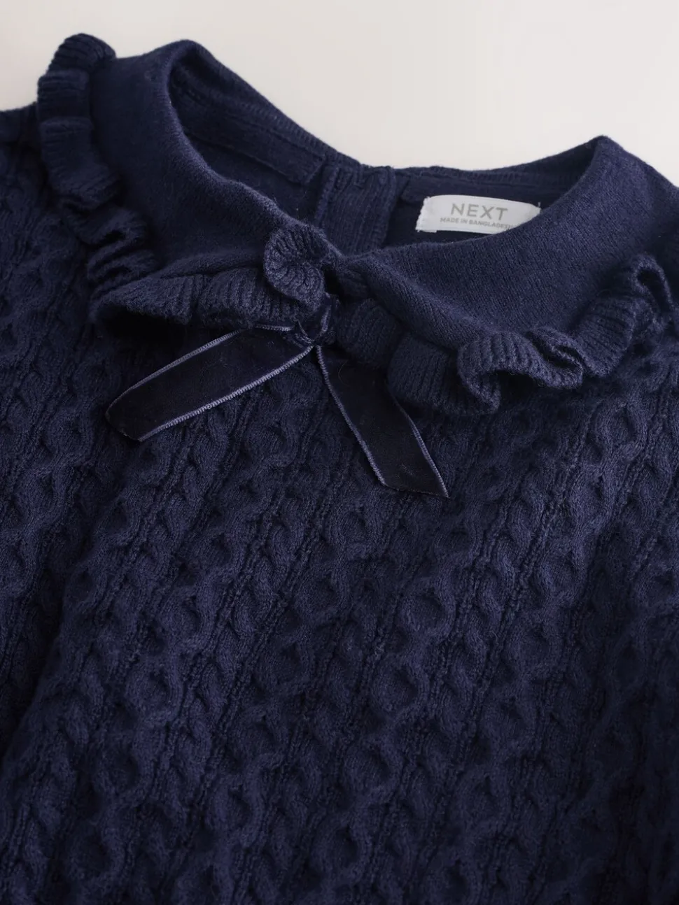 Navy Cotton Cashmere Blend Jumper (3mths-7yrs)