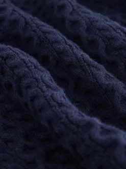 Navy Cotton Cashmere Blend Jumper (3mths-7yrs)