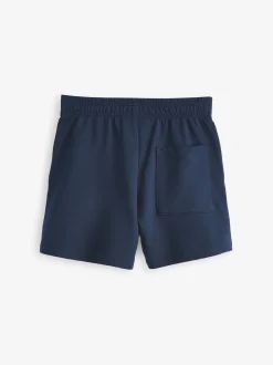 Navy 100% Cotton Drawstring Sports Shorts (3-16yrs)
